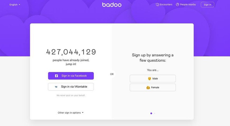 Badoo sign up