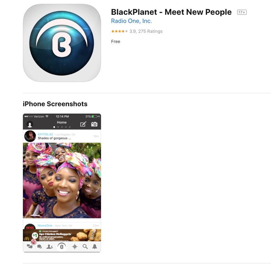 BlackPlanet Mobile app